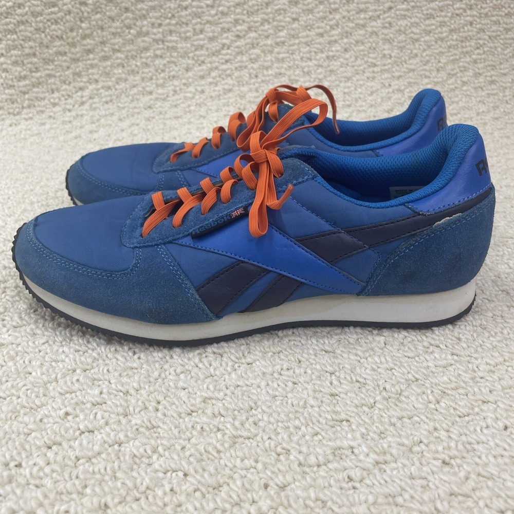 Reebok Royal Classic Jogger Men's Size‎ 8.5 Blue Orange Athletic Comfort Shoes
